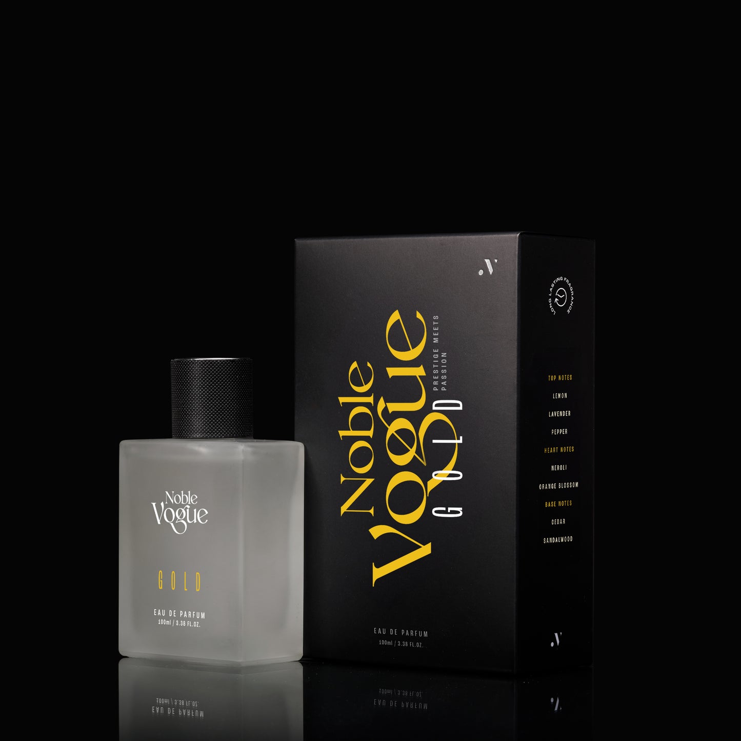 NOBLE VOGUE GOLD 100ML + TRIAL PACK OF THREE FRAGRANCE